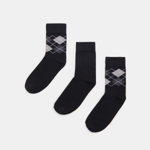 Sinsay - Skarpetki 3 pack - Czarny - męski - 8352U-99X