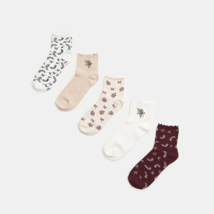 Sinsay - Skarpetki 5 pack - Wielobarwny - damski - 8367F-MLC