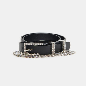 Sinsay - Pasek - Czarny - damski - 8378F-99X