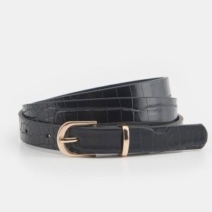 Sinsay - Pasek - Czarny - damski - 8391F-99X