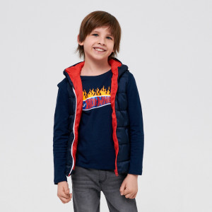 Sinsay - Kamizelka pikowana - Granatowy - chłopiec - 8428N-59X