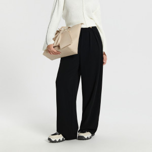 Sinsay - Spodnie wide leg - Czarny - damski - 8432Z-99X