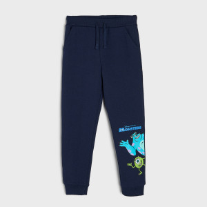 Sinsay - Spodnie dresowe jogger Potwory i spółka - Granatowy - chłopiec - 8435Q-59X