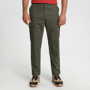 Sinsay - Spodnie straight cargo - Khaki - męski - 8445C-78X