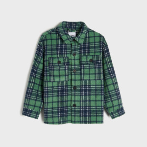 Sinsay - Kurtka koszulowa w kratę - Zielony - chłopiec - 8461N-71X