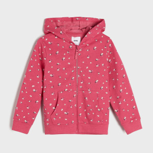 Sinsay - Bluza z kapturem - Różowy - dziewczynka - 8502M-43X