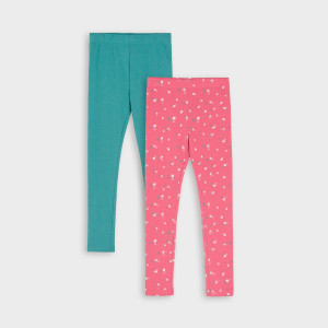 Sinsay - Legginsy 2 pack - Różowy - dziewczynka - 8529M-43X
