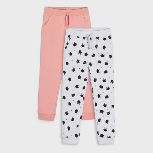 Sinsay - Spodnie dresowe jogger 2 pack - Jasny szary - dziewczynka - 8543M-09M