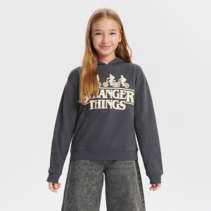 Sinsay - Stranger Things kapucnis felső - Szürke - Lány - 8626Q-86X