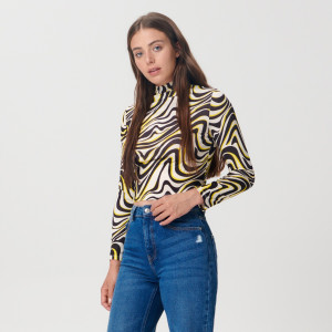 Sinsay - Koszulka ze wzorem - Wielobarwny - damski - 8629A-MLC