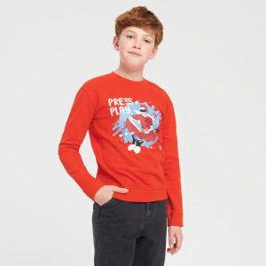 Sinsay - Sudadera con estampado - Rojo - Niño - 8640Q-29X