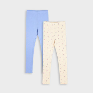 Sinsay - Legginsy 2 pack - Kremowy - dziewczynka - 8651C-01X