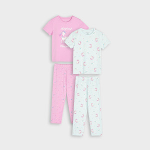 Sinsay - Piżamy 2 pack - Niebieski - dziewczynka - 8663C-54X