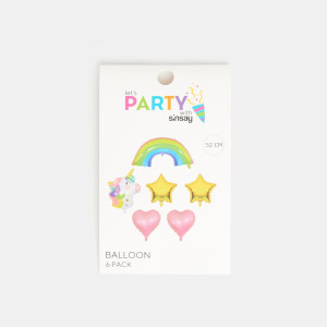 Sinsay - Zestaw balonów 6 pack - Wielobarwny - uniseks - 8672Z-MLC