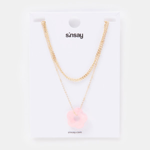Sinsay - Naszyjniki 2 pack - Różowy - damski - 8695R-30X
