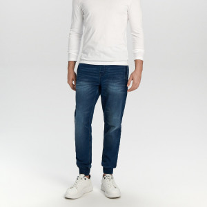 Sinsay - Jeansy jogger - Granatowy - męski - 8696I-59J