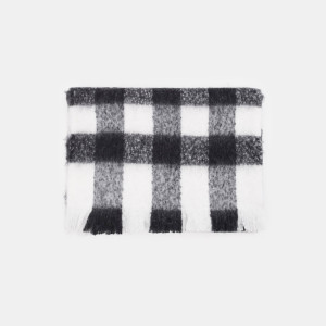 Sinsay - Szalik w kratę - Czarny - damski - 8701A-99X