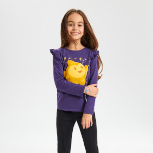 Sinsay - Koszulka Disney - Fioletowy - dziewczynka - 8711C-49X