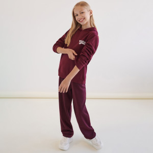 Sinsay - Bluza z kapturem - Bordowy - dziewczynka - 8720M-83X