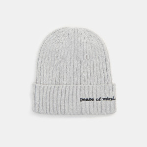 Sinsay - Czapka beanie - Jasny szary - damski - 8723F-09M