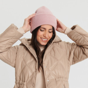 Sinsay - Czapka beanie - Różowy - damski - 8724F-03M