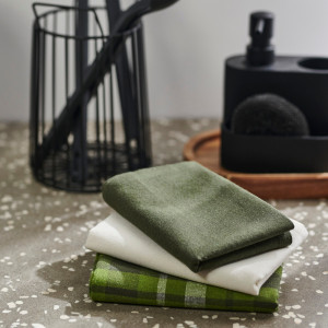 Sinsay - Sada 3 kuchyňských utěrek - Khaki - unisex - 8760W-91X