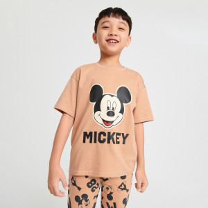 Sinsay - Koszulka Myszka Miki - Brązowy - chłopiec - 8840C-84X