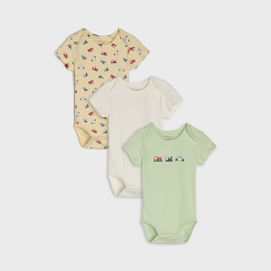 Sinsay - Body 3 pack - Zielony - chłopiec - 8924C-07X