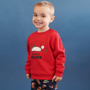 Sinsay - Felpa con stampa - Rosso - Bambino - 8948Q-33X