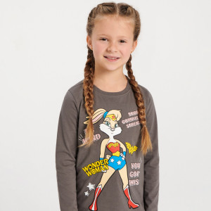 Sinsay - Koszulka Looney Tunes - Jasny szary - dziewczynka - 8950C-09X