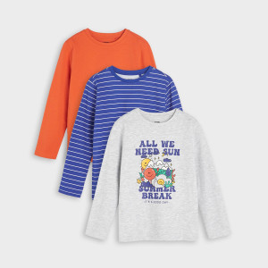 Sinsay - Koszulki 3 pack - Niebieski - chłopiec - 8998C-57X