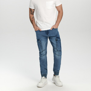 Sinsay - Cargo slim jeans - Marineblau - herren - 9032I-59J