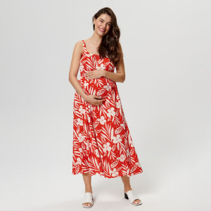 Sinsay - Sukienka midi MAMA - Wielobarwny - damski - 9040T-MLC