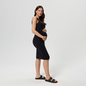 Sinsay - Sukienka midi MAMA - Czarny - damski - 9041T-99X