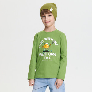 Sinsay - Koszulka z nadrukiem - Szary - chłopiec - 9044C-74X