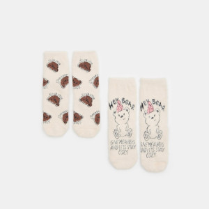 Sinsay - Skarpetki 2 pack - Wielobarwny - dziewczynka - 9079P-MLC