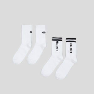 Sinsay - Skarpetki 2 pack - Biały - damski - 9080R-00X