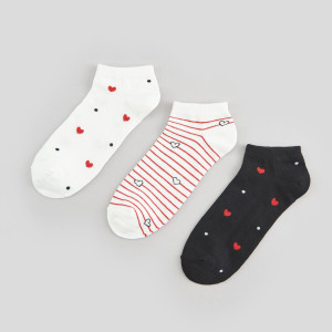 Sinsay - Skarpetki 3 pack - Wielobarwny - damski - 9086R-MLC