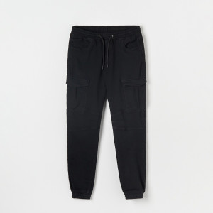 Sinsay - Jeansy cargo - Czarny - męski - 9496I-99X