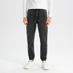 Sinsay - Jeansy jogger fit - Szary - męski - 9498I-90J