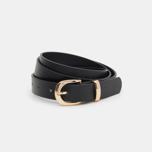 Sinsay - Pasek - Czarny - damski - 9537R-99X