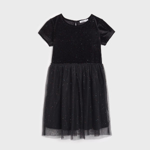 Sinsay - Sukienka z tiulem - Czarny - dziewczynka - 9545Q-99X