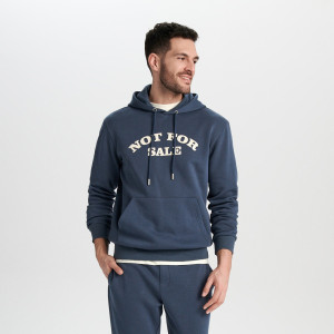 Sinsay - Bluza z kapturem - Niebieski - męski - 9615C-57X