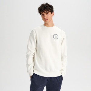 Sinsay - Sweatshirt mit Druck - Elfenbein - herren - 9616C-01X