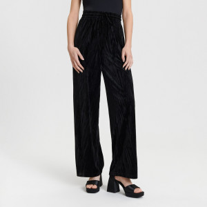 Sinsay - Spodnie materiałowe high waist - Czarny - damski - 9637Z-99X