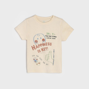 Sinsay - Koszulka SmileyBaby® - Kremowy - chłopiec - 9692E-02X