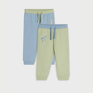 Sinsay - Spodnie dresowe jogger 2 pack - Zielony - chłopiec - 9726Z-81X