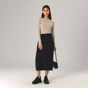 Sinsay - Spódnica midi - Czarny - damski - 9732A-99X