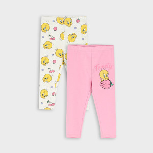 Sinsay - Legginsy Looney Tunes 2 pack - Różowy - dziewczynka - 9733Z-03X