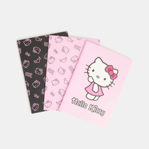 Sinsay - Zeszyty A5 3 pack Hello Kitty - Wielobarwny - damski - 9749V-MLC